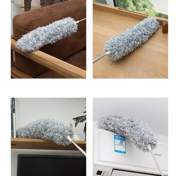 Extendable Microfiber Feather Duster, Flexible Bending Cleaning/ Washable Head