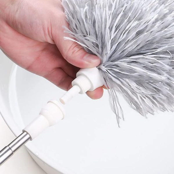 Extendable Microfiber Feather Duster, Flexible Bending Cleaning/ Washable Head