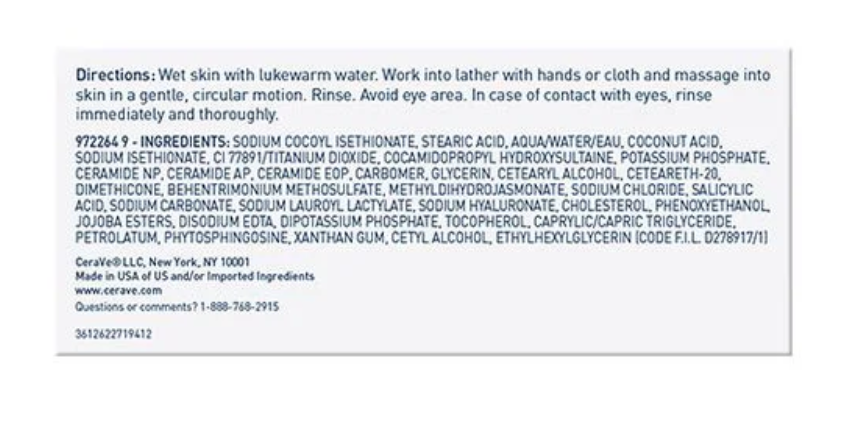 CeraVe- SA Cleanser Bar for Rough & Bumpy Skin 128g