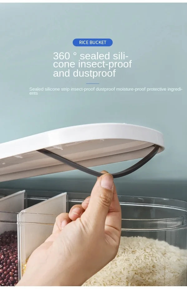 10 Kg, 6 Grid Kitchen Dry Food Dispenser | Wall Mounted