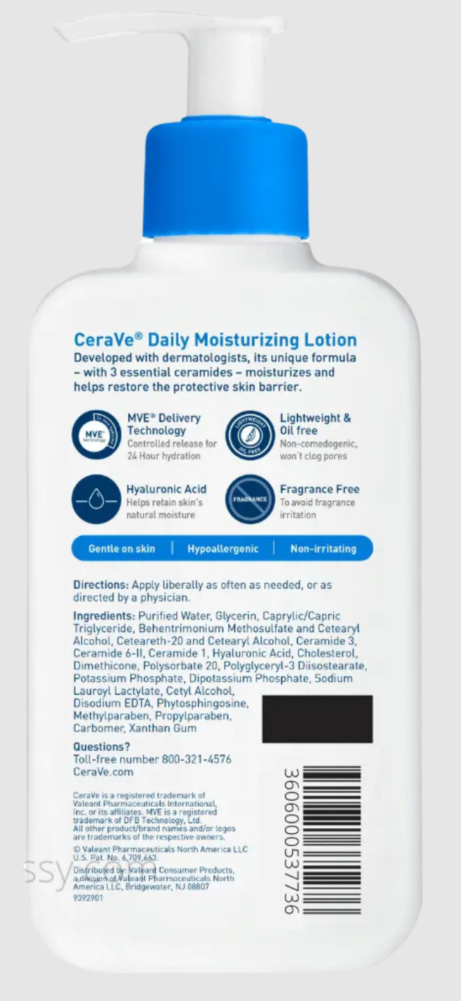 CeraVe Daily Moisturizing Lotion 237ml (Normal to Dry Skin)