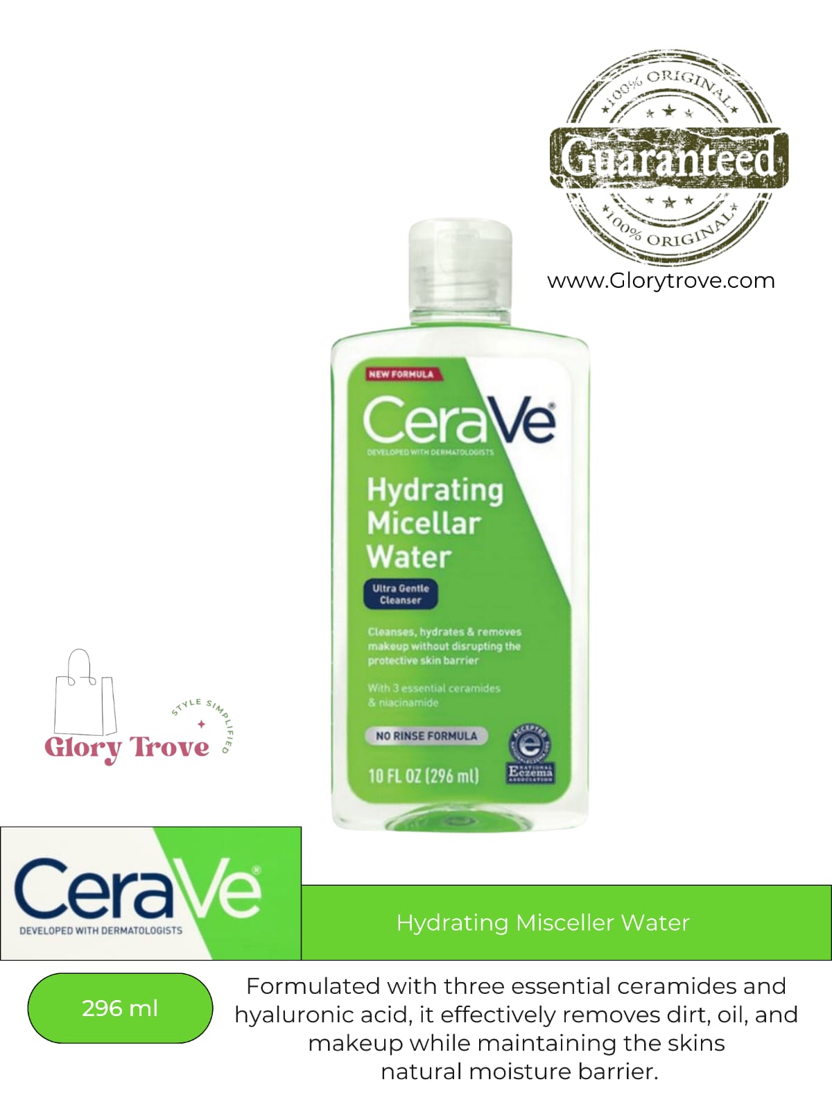 Cerave Hydrating Misceller Water 296 ml