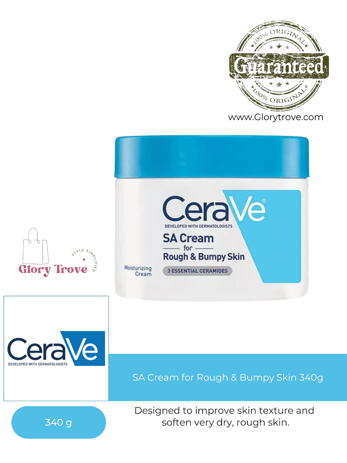 CeraVe- SA Cream for Rough & Bumpy Skin 340g