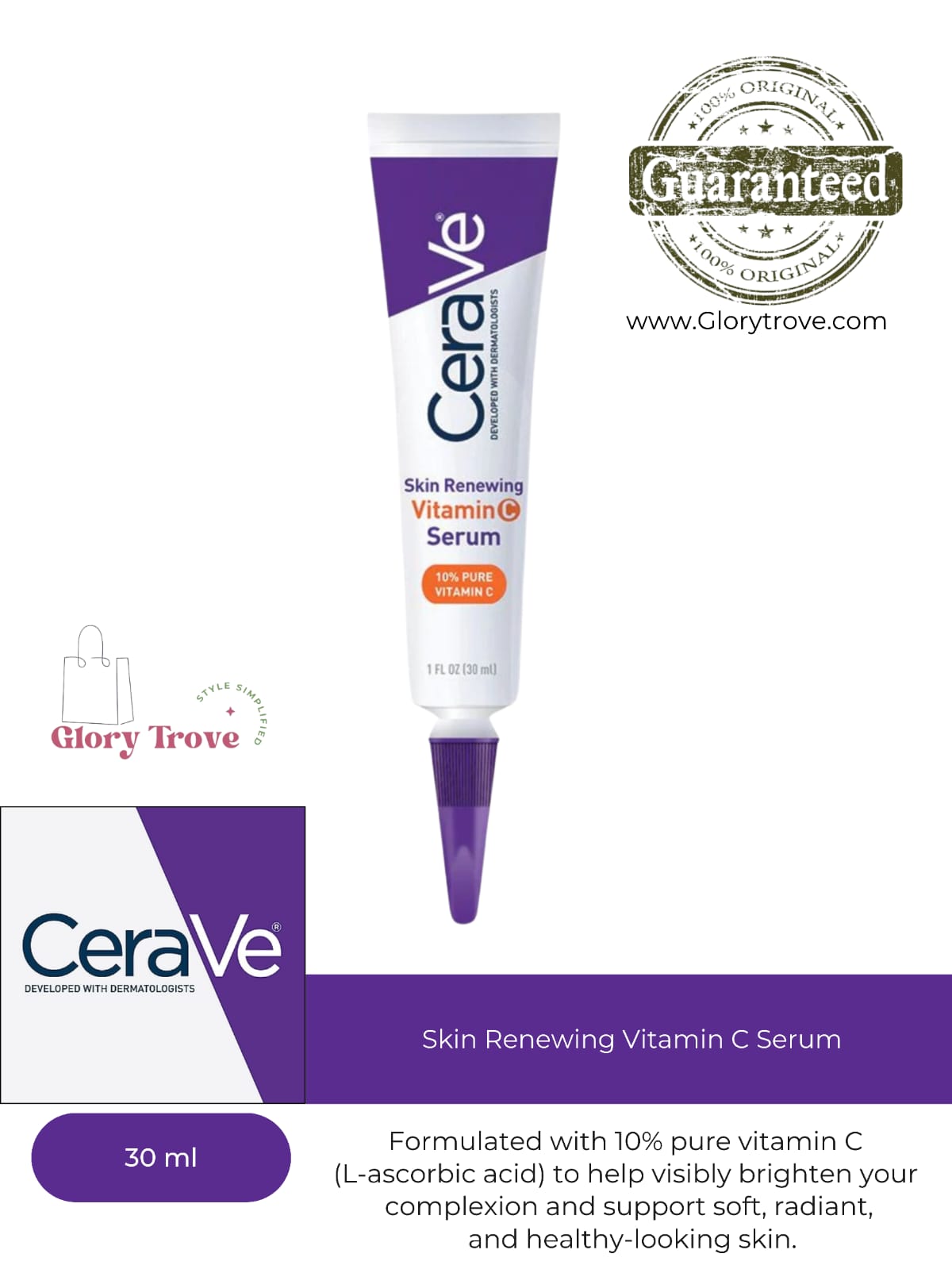 CeraVe- Skin Renewing Vitamin C Serum, 30ml