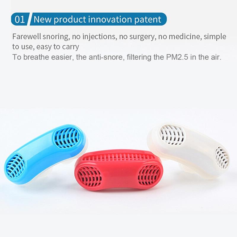 2 in 1 Anti Snore + Air Purifier Magnetic Silicone Snoring Stopper Sleep Device