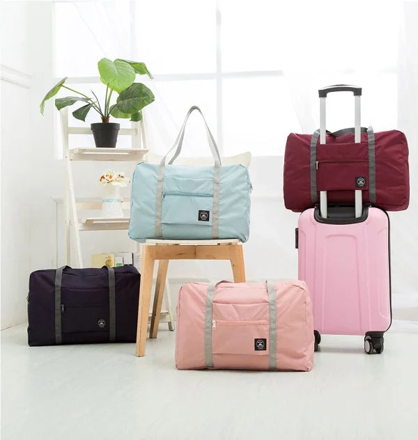 Foldable Travel Duffel Bag, Lightweight Carry On Luggage Bag For Women And Men, Waterproof Multipurpose Sport Duffle For Sports, Gym, Vacation (random Color)