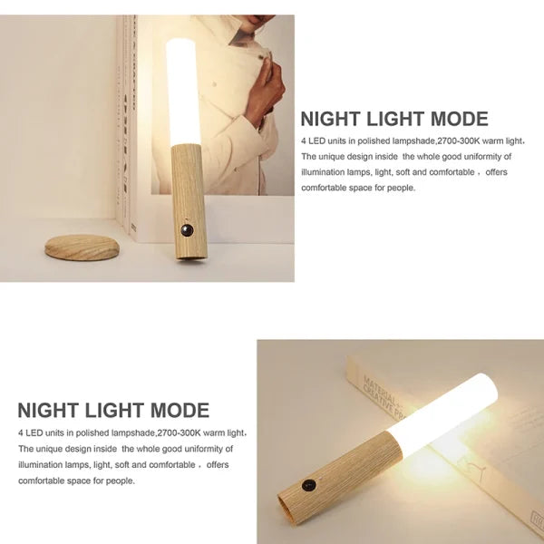 Led Induction (Motion Sensor) Wall Lamp USB Rechargeable Warm Light (Random Colours)