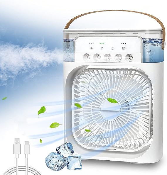 Portable Air Conditioner Humidifier Strong Wind Mini Air Cooling Fan Multifunction Usb | Protable Fan | Portable Air Cooler (random Color)