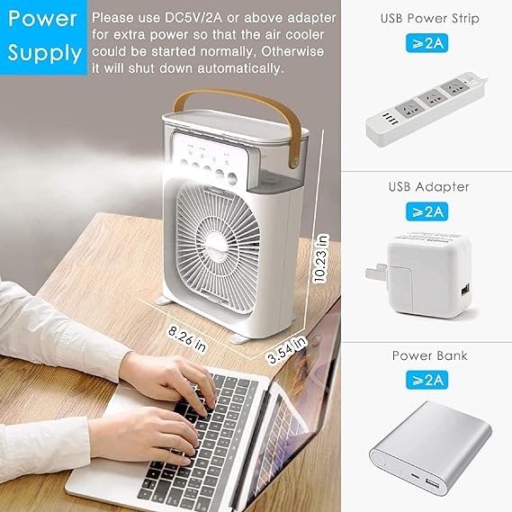 Portable Air Conditioner Humidifier Strong Wind Mini Air Cooling Fan Multifunction Usb | Protable Fan | Portable Air Cooler (random Color)