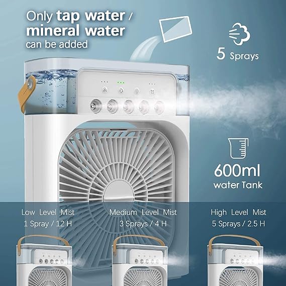 Portable Air Conditioner Humidifier Strong Wind Mini Air Cooling Fan Multifunction Usb | Protable Fan | Portable Air Cooler (random Color)