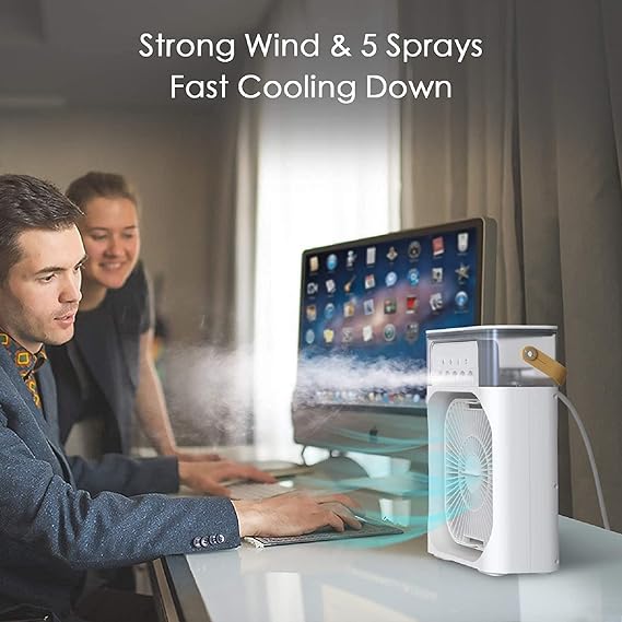 Portable Air Conditioner Humidifier Strong Wind Mini Air Cooling Fan Multifunction Usb | Protable Fan | Portable Air Cooler (random Color)