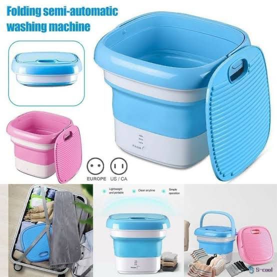 Mini Folding Semi-Automatic Washing Machine For Clothes With Dryer Bucket