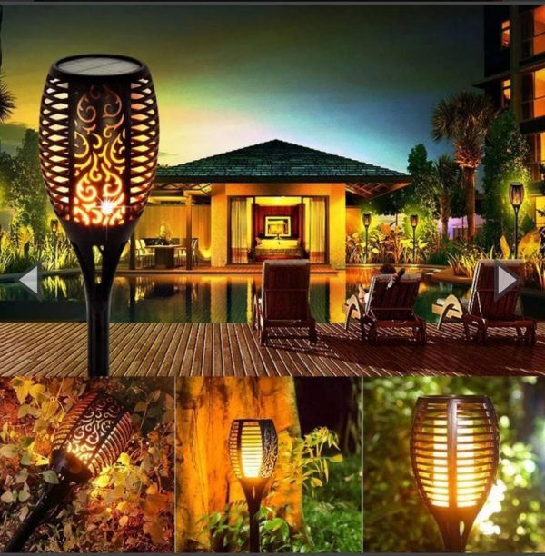 Solar Light With Flickering Flames For Outdoor (Solar - Automatic)