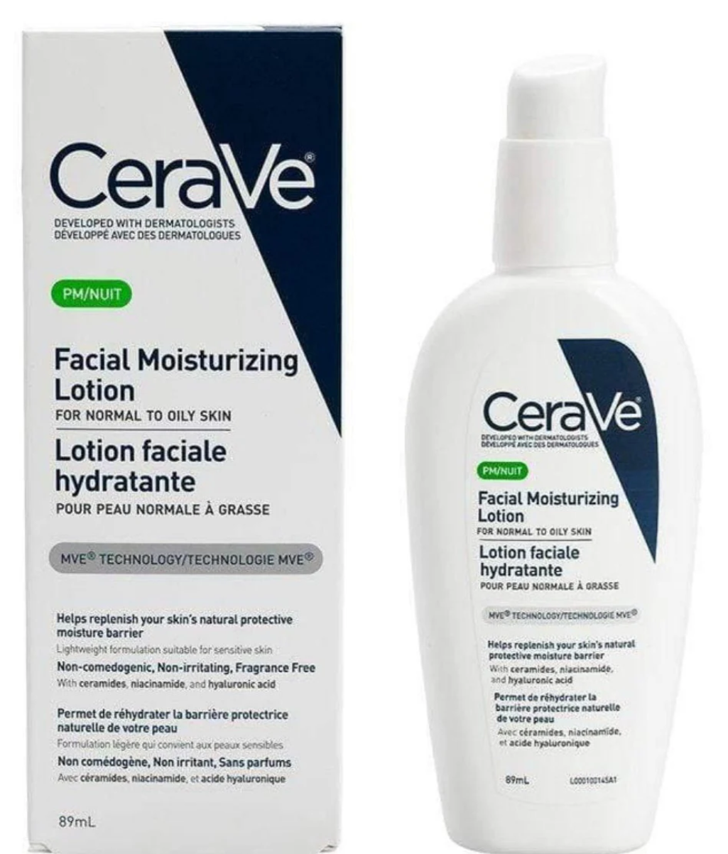 CeraVe PM Facial Moisturizing Lotion For Normal to Oily Skin - 89ml