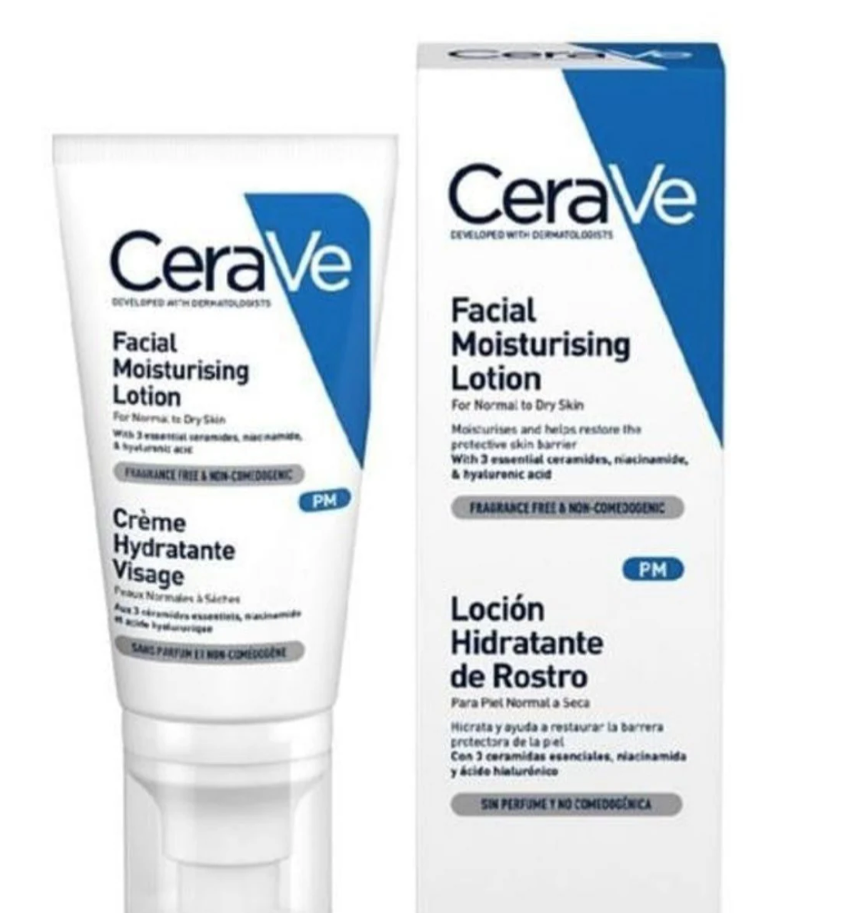 CeraVe PM Facial Moisturising Lotion For Normal to Dry Skin - 52ml