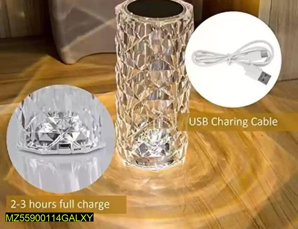 3D Crystal Touch Control Rechargeable Diamond Table Lamp