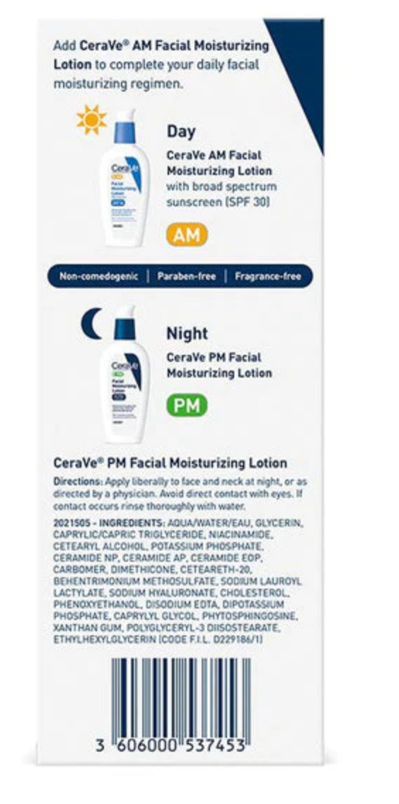 CeraVe- PM Facial Moisturizing Lotion 60ml