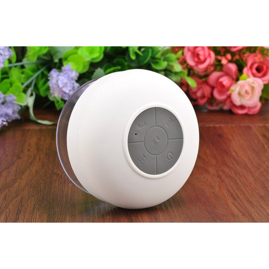 Bluetooth Shower Speaker - Water Resistant Built-In Microphone With Suction Cup