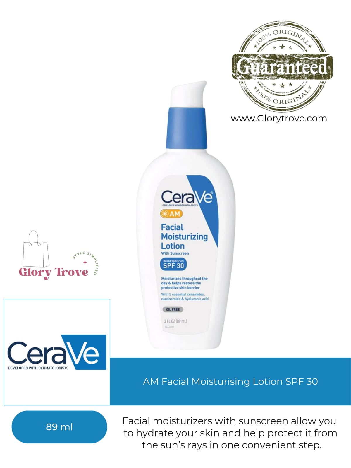 CeraVe- AM Facial Moisturising Lotion SPF 30 89ml