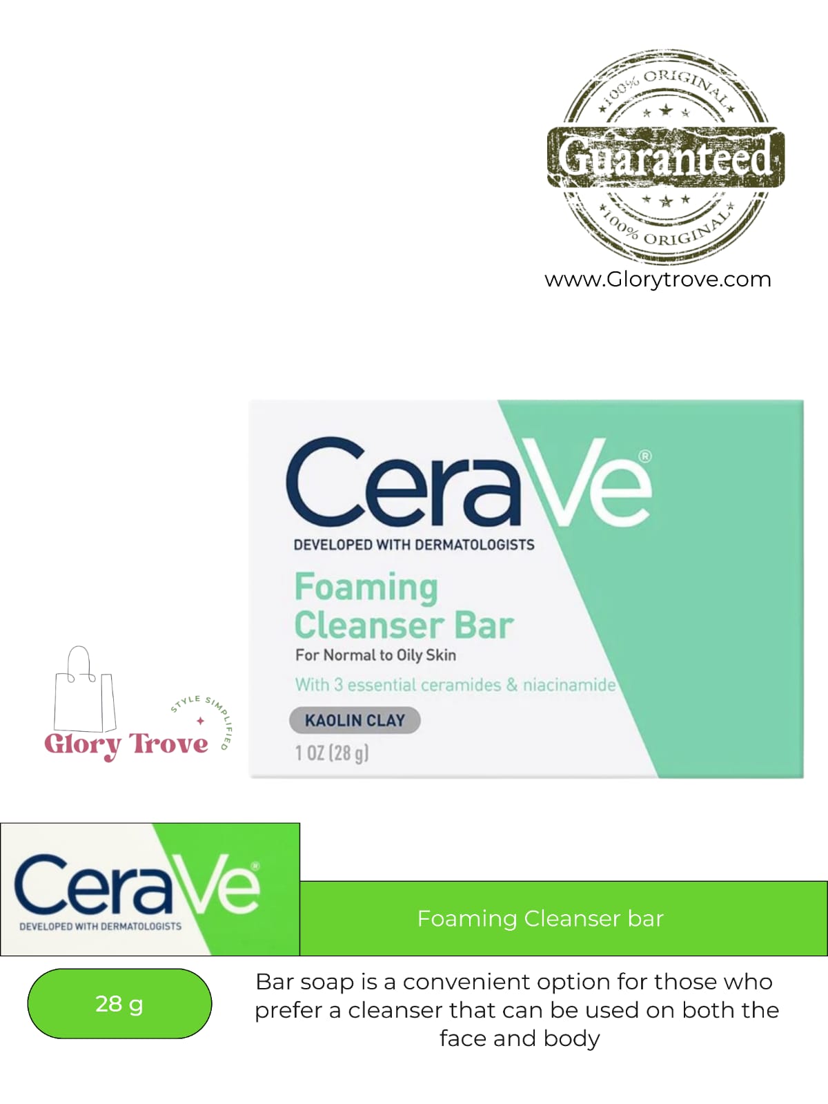 CeraVe - Foaming Cleanser bar 28g