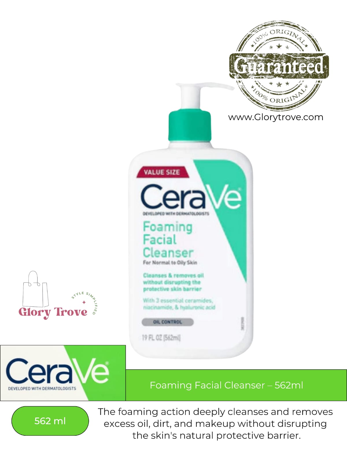 CeraVe Foaming Facial Cleanser – 562ml