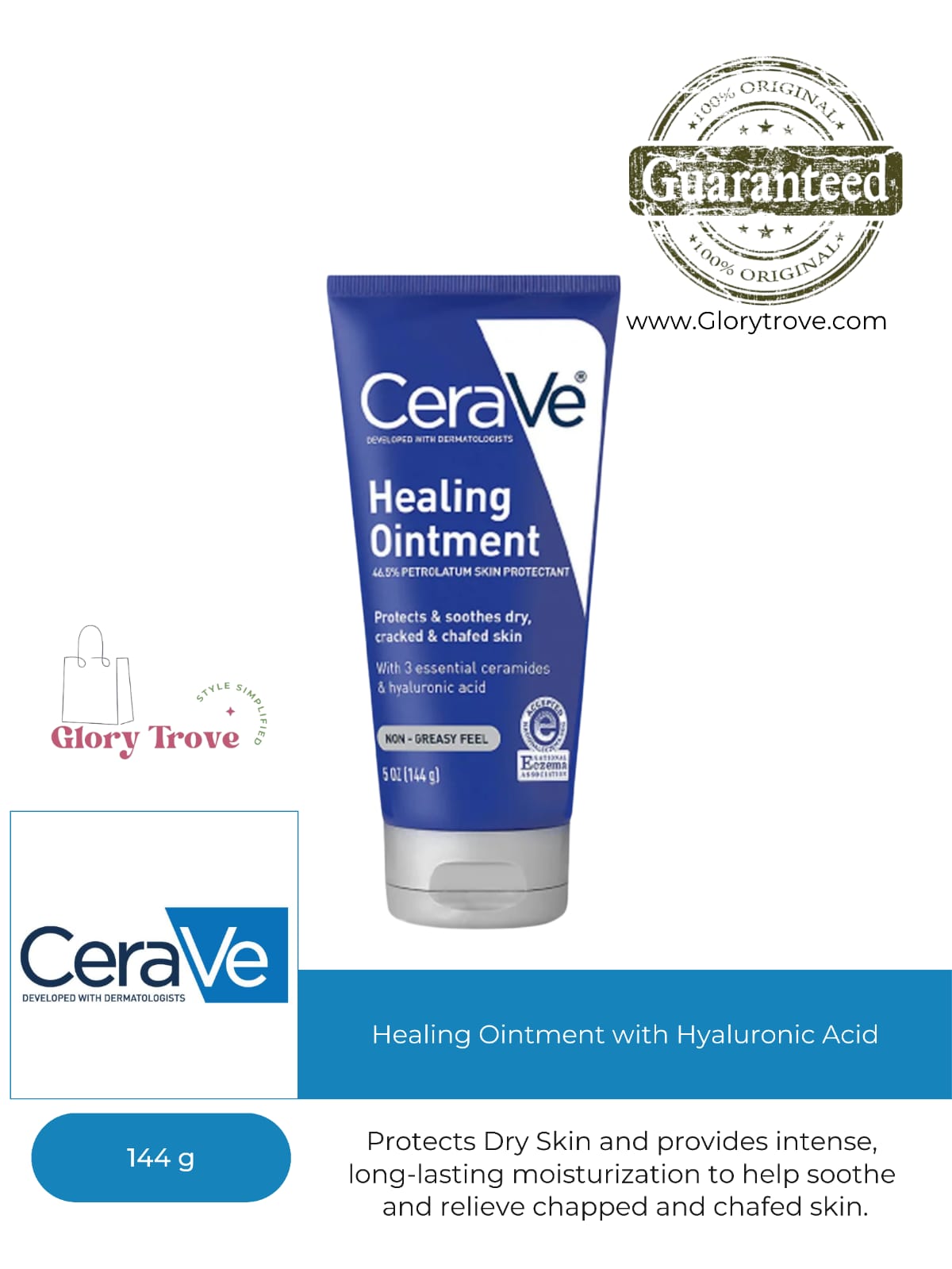 CeraVe- Healing Ointment with Hyaluronic Acid, 144g