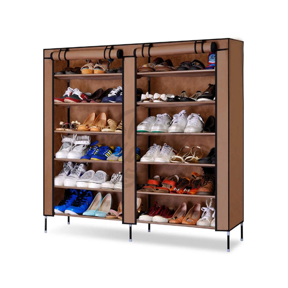 HCX Collapsible Double Dustproof And Damp-Proof Shoe Wardrobe Storage Organizer