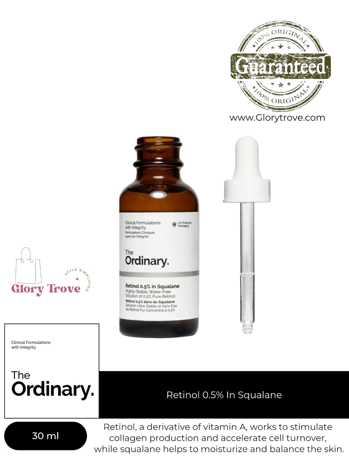 The Ordinary Retinol 0.5% In Squalane – 30ml