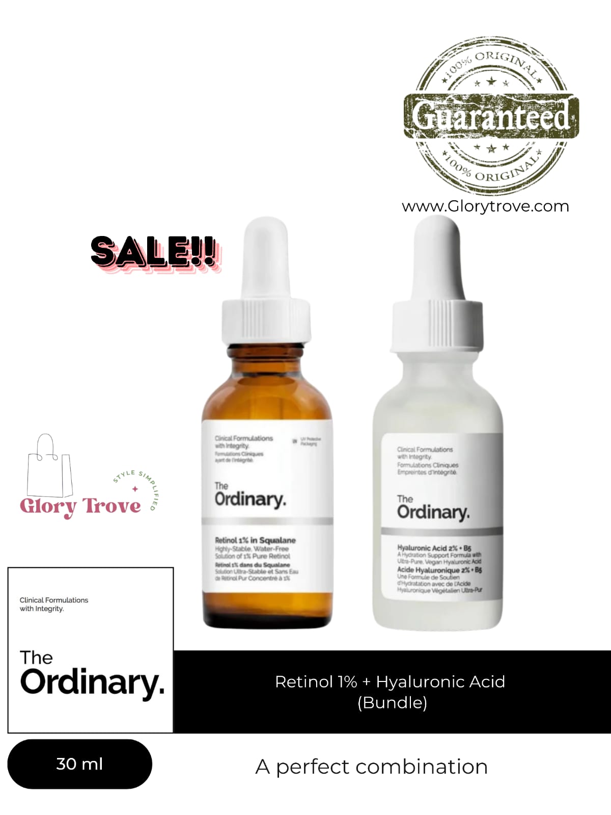 Ordinary Retinol 1% + Hyaluronic Acid (Bundle)