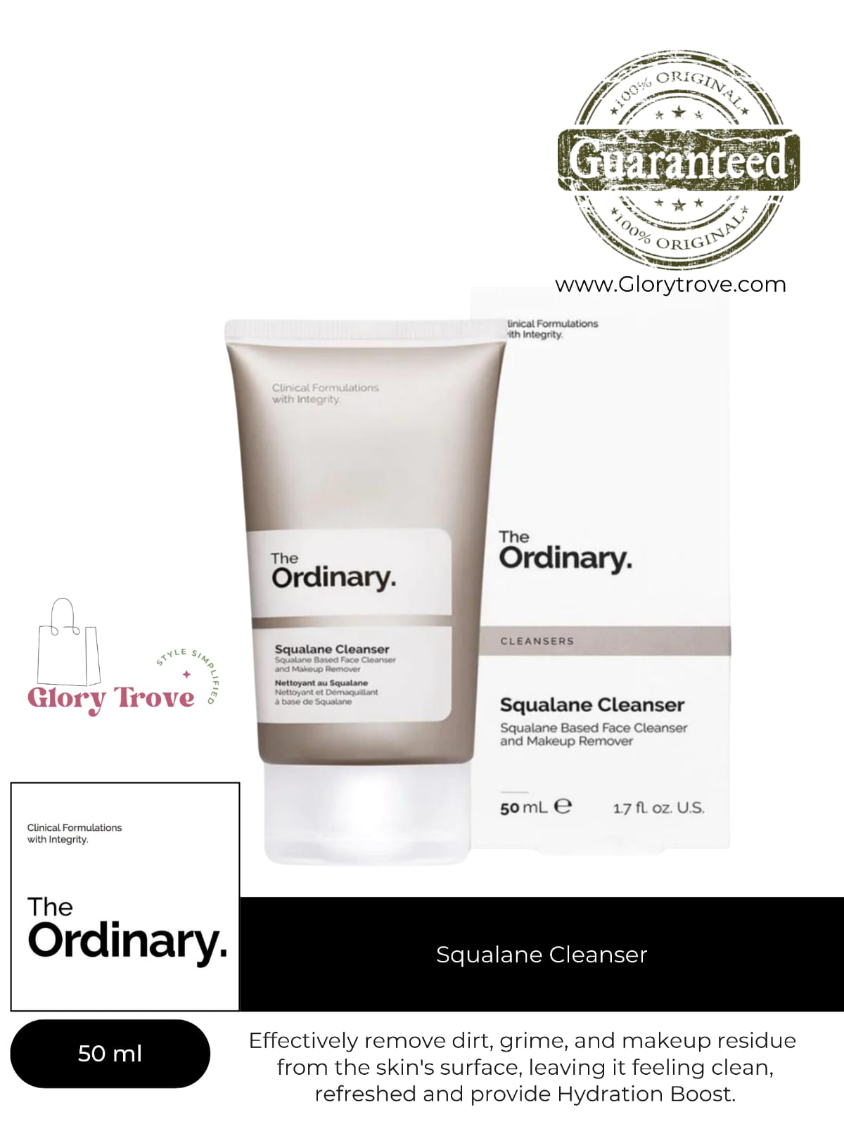 The Ordinary Squalane Cleanser – 50ml