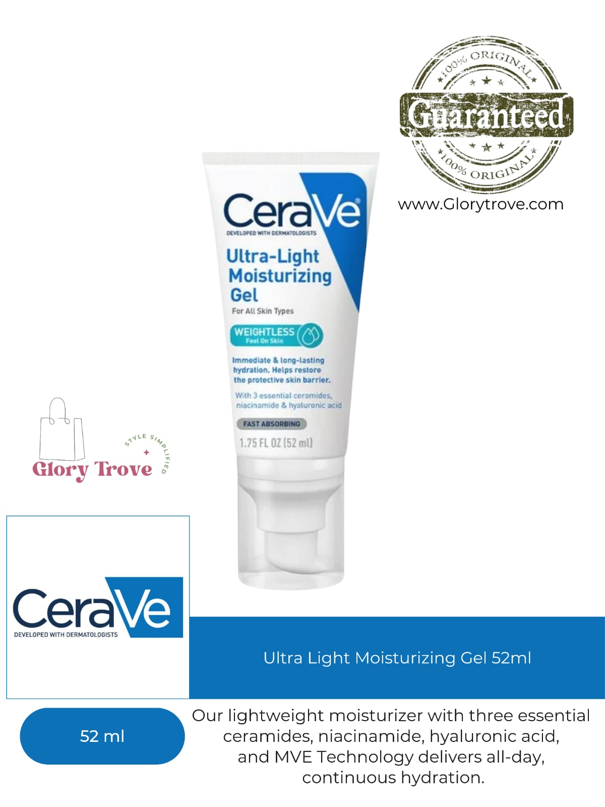 CeraVe Ultra Light Moisturizing Gel 52ml