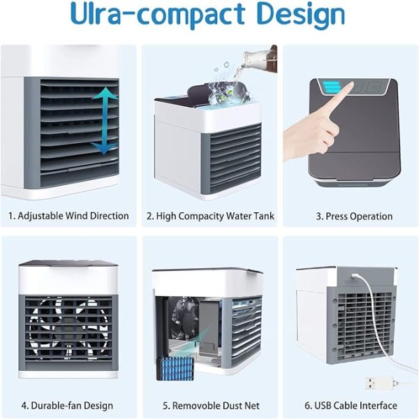 Arctic Air Ultra Portable Home Air Cooler | Portable Personal Air Conditioner-Mini Usb 3 In 1 Air Cooler