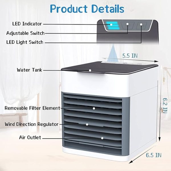 Arctic Air Ultra Portable Home Air Cooler | Portable Personal Air Conditioner-Mini Usb 3 In 1 Air Cooler