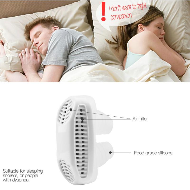 2 in 1 Anti Snore + Air Purifier Magnetic Silicone Snoring Stopper Sleep Device