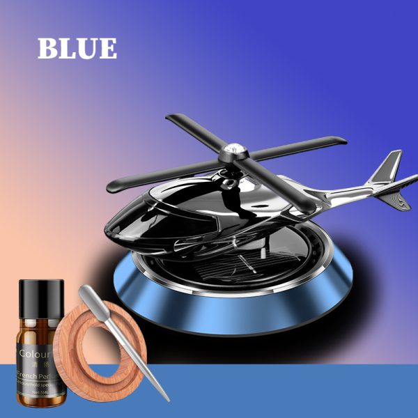 Car Aroma Diffuser Air Freshener Solar Power Car Dashboard Helicopter With Refill Perfume