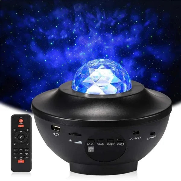 Colorful Starry Sky Galaxy Projector Nightlight Child Bluetooth Usb Music Player Star Night Light Romantic Projection Lamp Gifts(with Remote )