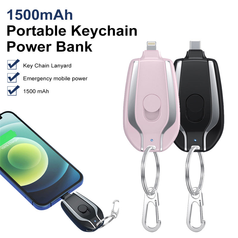 Keychain Emergency Charger With Type-C ( Android And iOS Variants ) Fast Charging Backup Power Bank