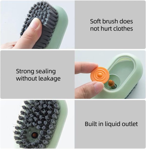 Soft Bristle Automatic Liquid Long Handle Cleaning Brush