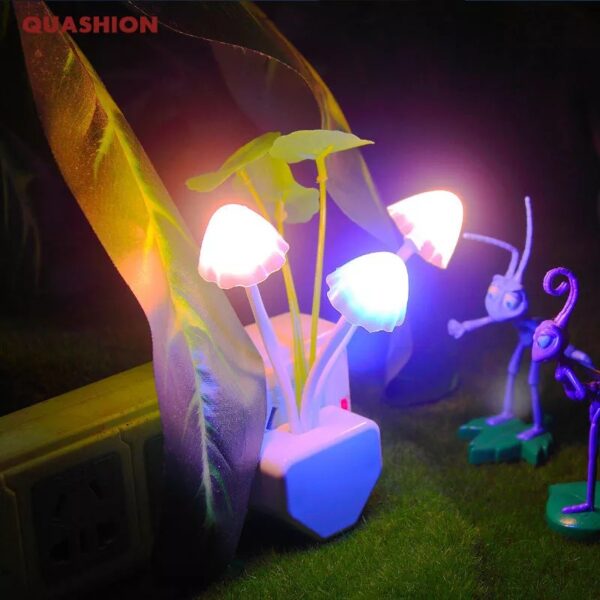 Mushroom Night Light Automatic Sensor Flower Lamp ( Kids Gifts)