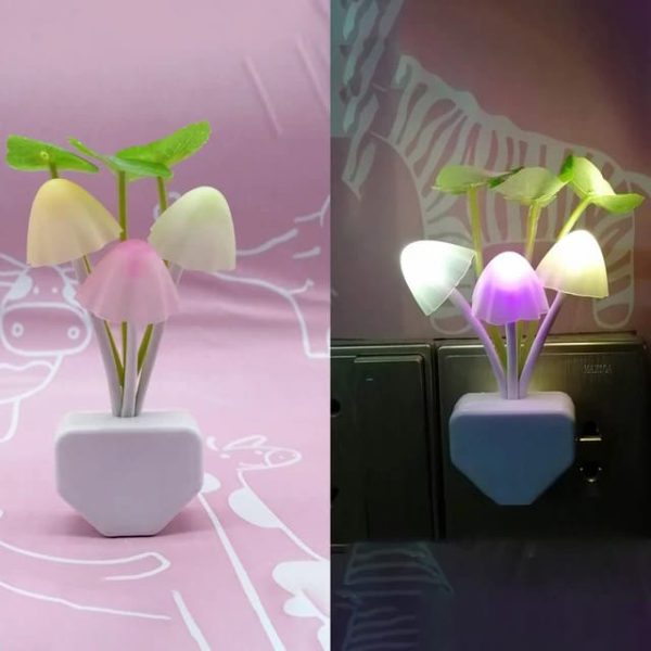 Mushroom Night Light Automatic Sensor Flower Lamp ( Kids Gifts)