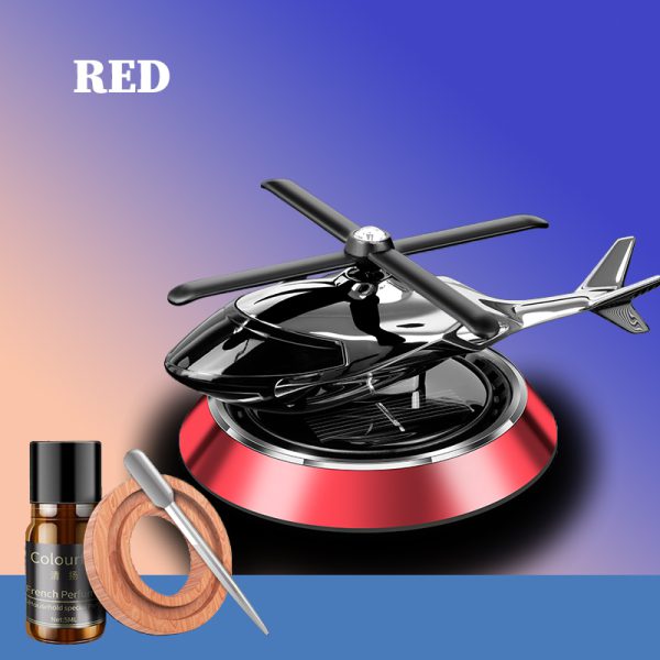 Car Aroma Diffuser Air Freshener Solar Power Car Dashboard Helicopter With Refill Perfume