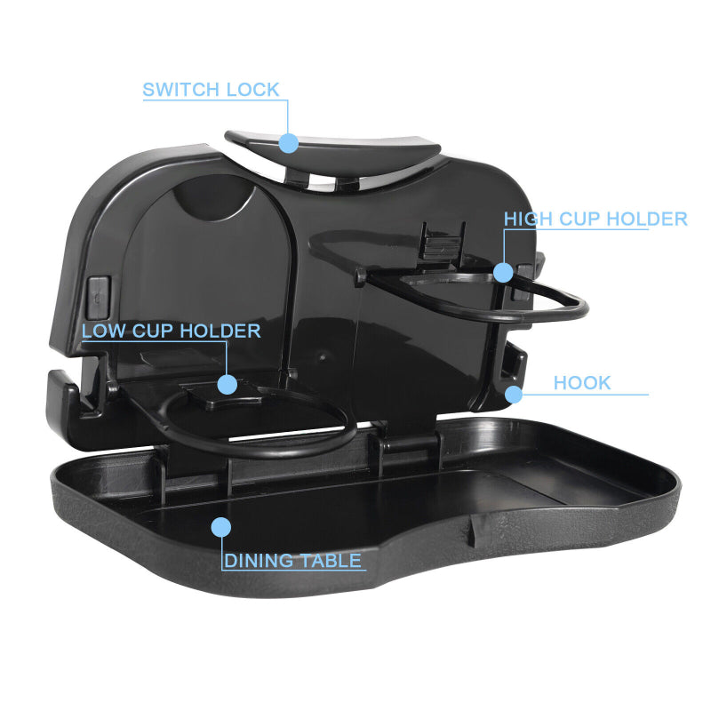 Multifunctional Easy To Install Foldable Car Travel Dining Tray