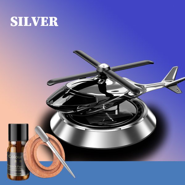 Car Aroma Diffuser Air Freshener Solar Power Car Dashboard Helicopter With Refill Perfume